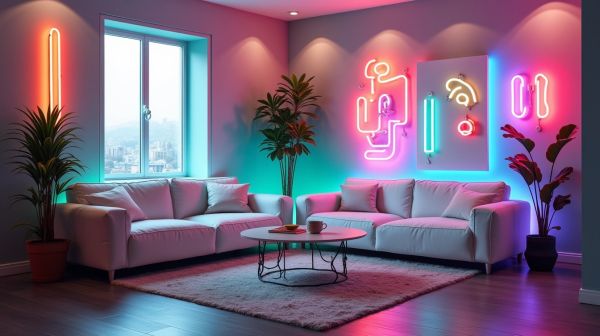 10 idées créatives pour ajouter des néons colorés à votre déco