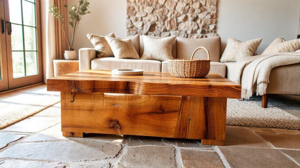 Choisissez une table basse en bois flotté pour un style naturel
