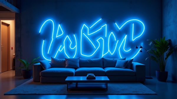 Maîtriser la déco avec un néon mural coloré